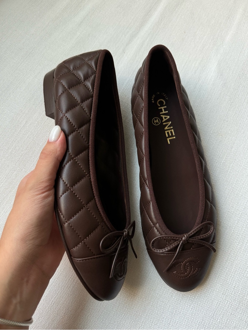 CHANEL Quilted brown Ballet - Picture 7 of 7